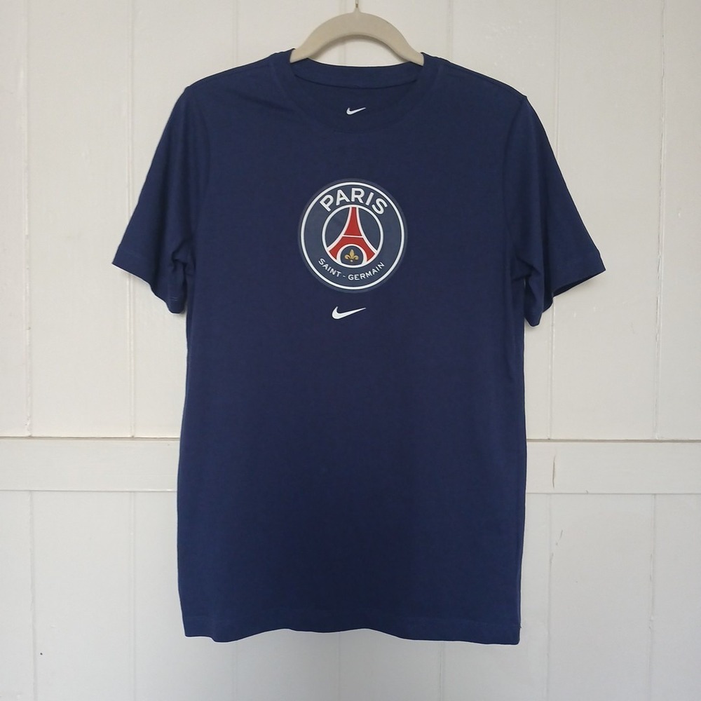 Nike Shirt Paris Saint‎ Germain PSG Soccer Dri-Fit Youth Boy's XL Navy Swoosh SS
